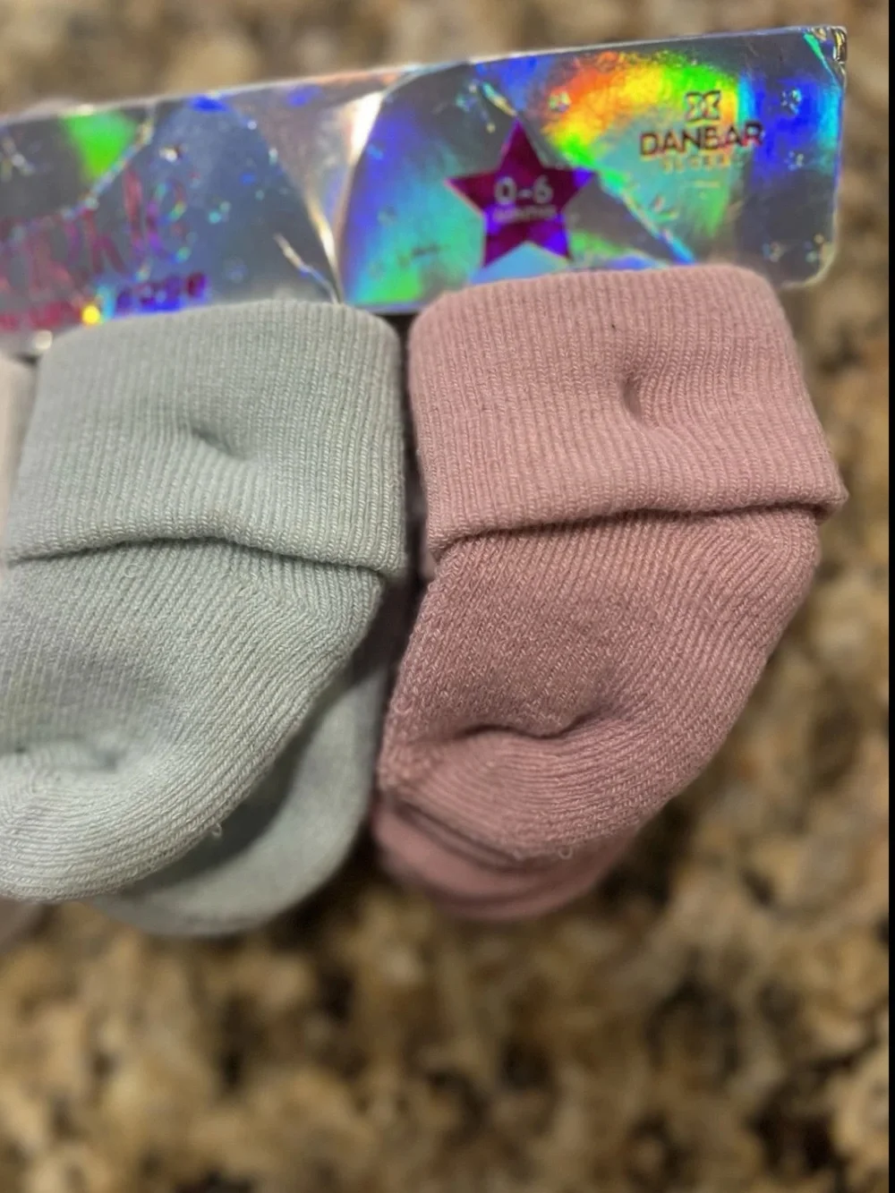 NWT Danbar Global Sparkle My Universe Baby Socks 8 Pack Pink Blue White 0-6M